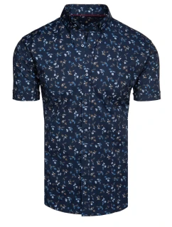 Pánská tmavě modrá košile s krátkým rukávem Dstreet model 21989535 - FashionStreet