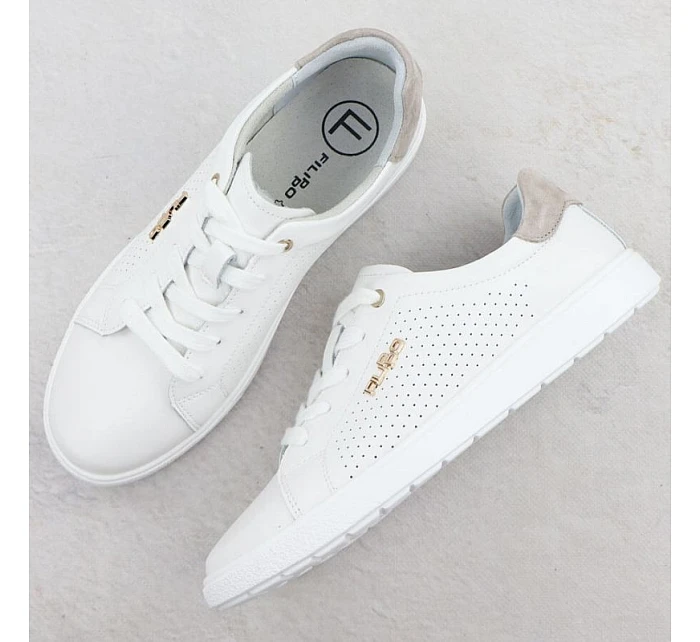 Filippo biela kožená športová obuv DP6738