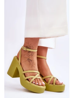 Módní sandály na vysokém podpatku s pásky model 21620468 - Boto