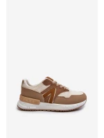 Sneakersy Damskie Z Eko Skóry Brązowe Vinelli Sneakersy Damskie Z Eko Skóry Brązowe Vinelli