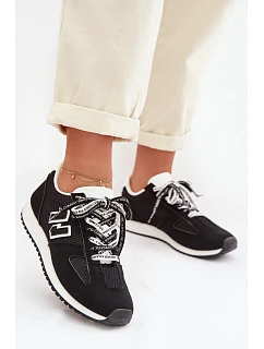 Dámské tenisky s ozdobným šněrováním Černé Henira