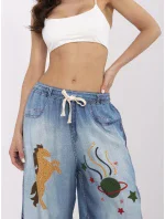 Nohavice DHJ SP 19183 9.54 modrá