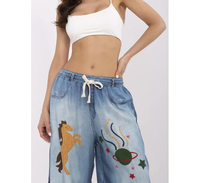 Nohavice DHJ SP 19183 9.54 modrá