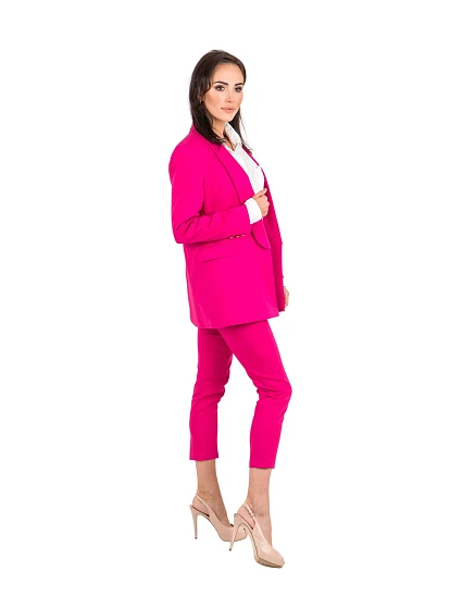 Dámské sako model 19639334 Tmavě růžová - Cabba Dámské sako model 19639334 Tmavě růžová - Cabba