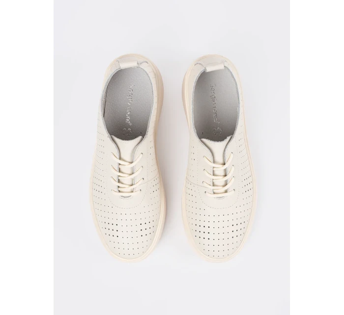 Praktické dámské Jasnobeżowy polobotky platforma Praktické dámské Jasnobeżowy polobotky platforma