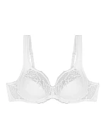Dámska moderná čipkovaná+bavlnená podprsenka W02 - WHITE - biela 0003 - TRIUMPH