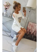 Šaty s potlačou Dream ecru Šaty s potlačou Dream ecru