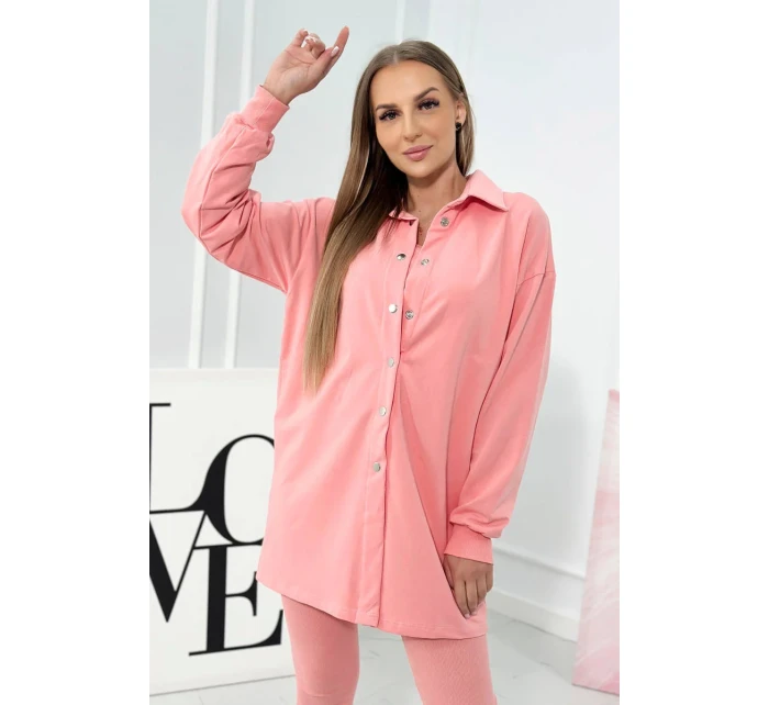 3-dielny set blúzka, top a legíny marhuľová