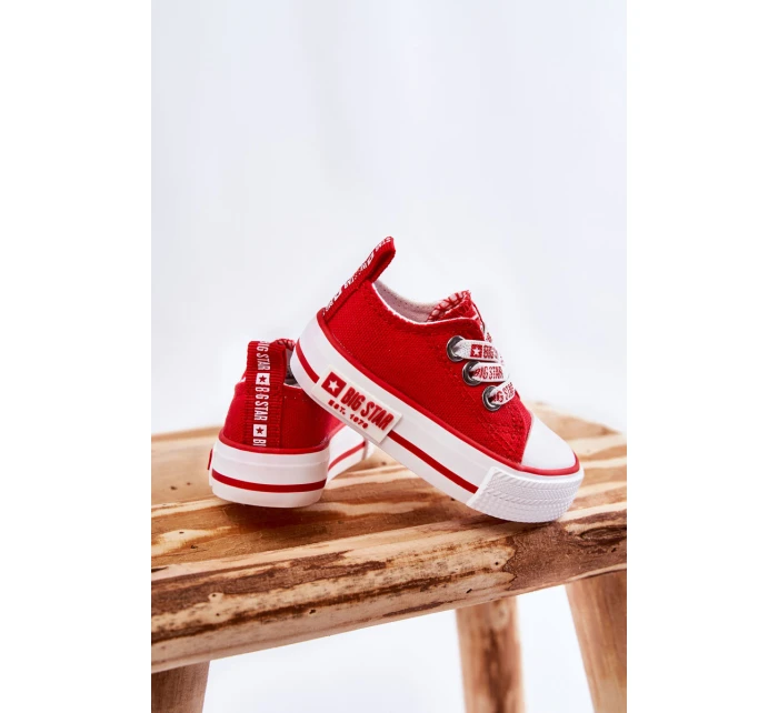 Dětské látkové tenisky BIG STAR model 21594786 červená - Big Star Shoes Dětské látkové tenisky BIG STAR model 21594786 červená - Big Star Shoes