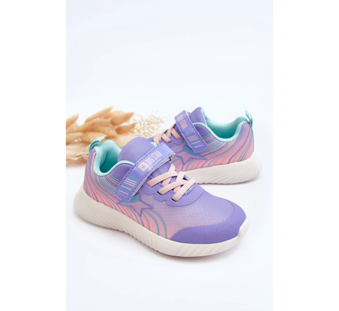 Lekkie Dziecięce Buty Sportowe Memory Foam System Big Star LL374151 Fioletowe Lekkie Dziecięce Buty Sportowe Memory Foam System Big Star LL374151 Fioletowe