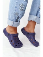 Damskie Klapki Granatowe Piankowe  EVA