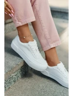 Niskie Sneakersy Z Eko Skóry Big Star RR274303 Białe