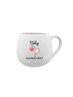 DÍKY MAMINKO - bílý keramický hrníček 300 ml