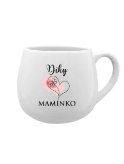DÍKY MAMINKO - bílý keramický hrníček 300 ml