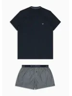 Pánske pyžamo 111339 4R576 66936 tmavomodré s prúžkom - Emporio Armani