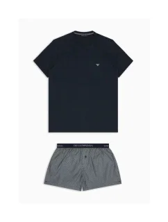 Pánske pyžamo 111339 4R576 66936 tmavomodré s prúžkom - Emporio Armani