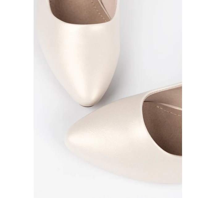 Zajímavé lodičky Jasnobeżowy dámské na jehlovém podpatku Zajímavé lodičky Jasnobeżowy dámské na jehlovém podpatku