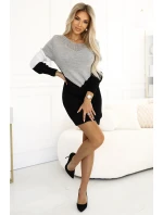 dámské šaty s ažurovým výstřihem model 22077552 - numoco basic dámské šaty s ažurovým výstřihem model 22077552 - numoco basic