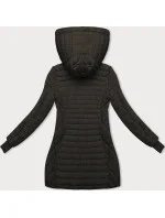 Dámská bunda v army barvě s kapucí pro přechodné období model 18910675 - LHD Dámská bunda v army barvě s kapucí pro přechodné období model 18910675 - LHD