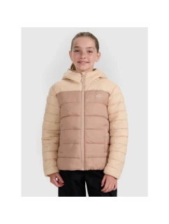 Dievčenská bunda z páperia so syntetickou výplňou 4F 4FJRAW25TDJAF0771-83S