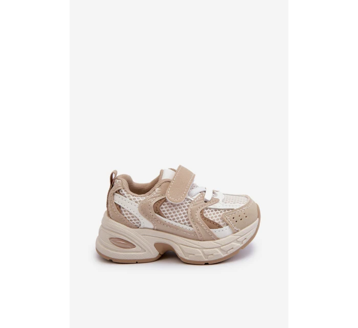 Dziecięce Buty Sportowe Sneakersy Na Rzep Beżowe Rulagia Dziecięce Buty Sportowe Sneakersy Na Rzep Beżowe Rulagia