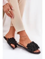 Ploché Dámské Pantofle S Mašlí Černé model 21688613 - Boto