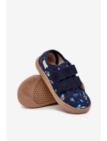 Kapcie Barefoot Chłopięce Kosmos Milami Granatowe Saphira