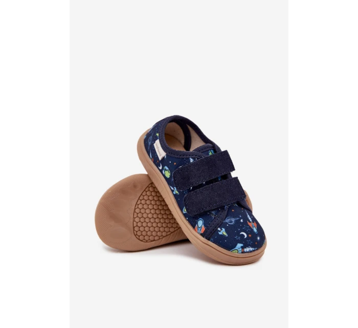 Kapcie Barefoot Chłopięce Kosmos Milami Granatowe Saphira