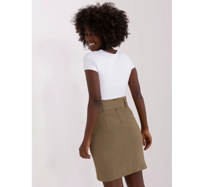 Spódnica LK SD model 18729918 khaki - FPrice Spódnica LK SD model 18729918 khaki - FPrice