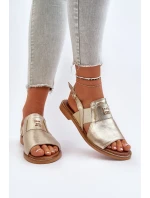 Dámske kožené sandále Zazoo gold Dámske kožené sandále Zazoo gold