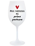 Môj partner má priateľského partnera - pohár na biele víno 350 ml