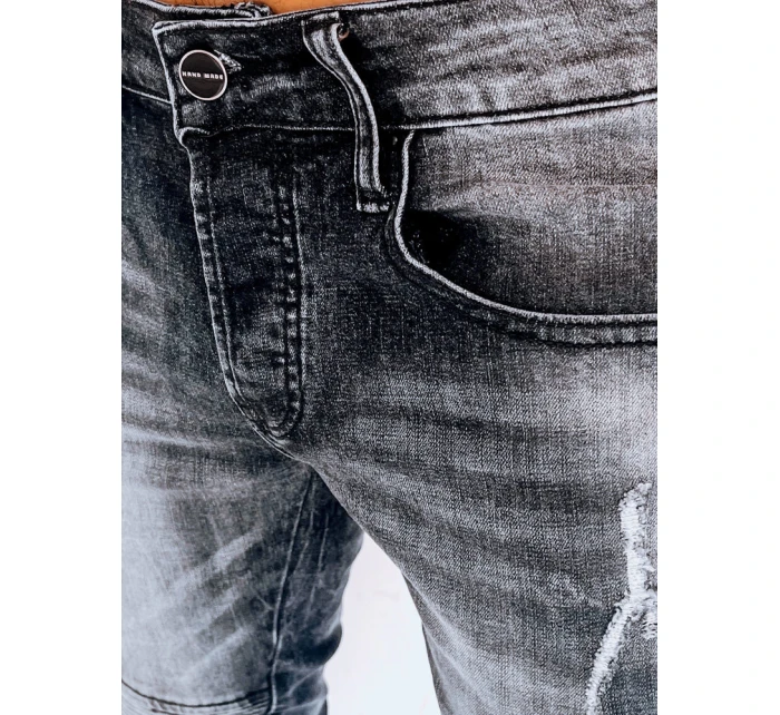 Pánske čierne džínsové nohavice FashionStreet UX3999