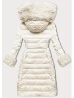 Dámsky kabát s gombíkmi vo farbe ecru (5M3160/1-254) Dámsky kabát s gombíkmi vo farbe ecru (5M3160/1-254)