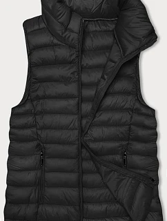 Dámske prešívané tričko bez rukávov so stojatým golierom J style black (16M9156-392)