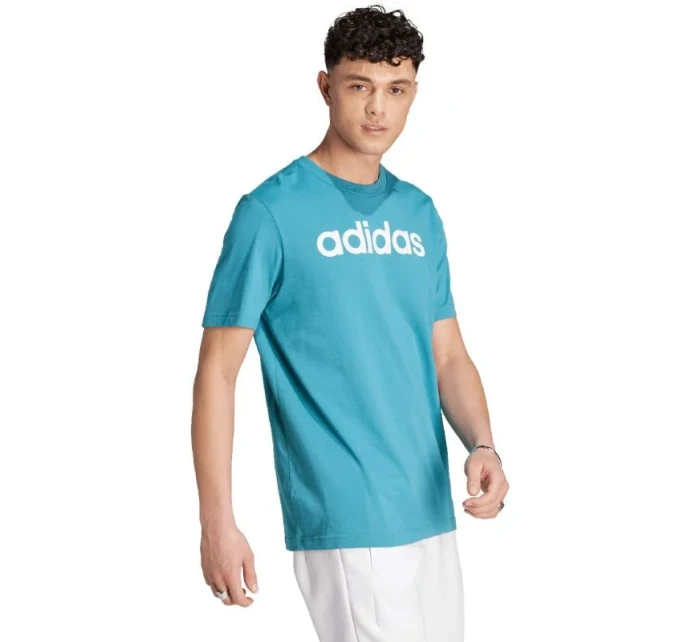 Tričko adidas Essentials Single Jersey Linear s vyšitým logom M IJ8655