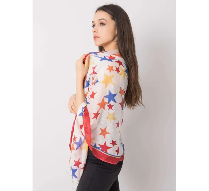 Šátek AT CH model 17517460 bílý a červený - FPrice