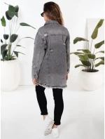 Dámská džínová bunda šedá Dstreet model 21991691 - FashionStreet Dámská džínová bunda šedá Dstreet model 21991691 - FashionStreet
