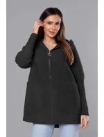 Černý přehoz přes oblečení alpaka s kapucí model 17836814 - S'WEST Černý přehoz přes oblečení alpaka s kapucí model 17836814 - S'WEST