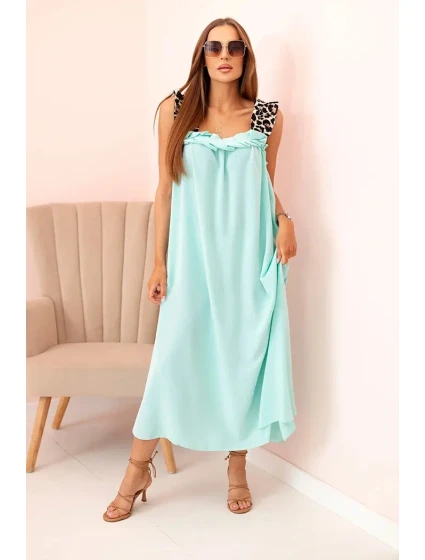 Dámské šaty s ramínky s leopardím potiskem mincovna