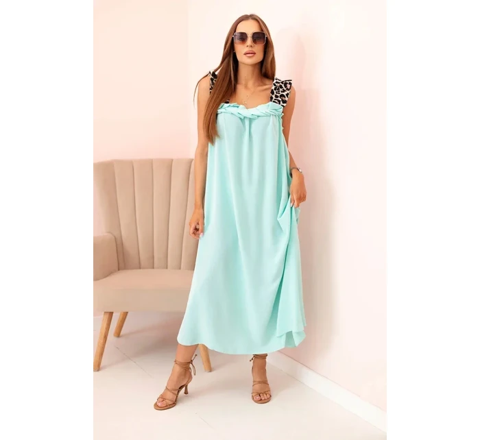 Dámské šaty s ramínky s leopardím potiskem mincovna