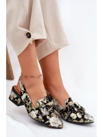 Kožené Lodičky S A Mašlí Černé model 21694748 - Maciejka