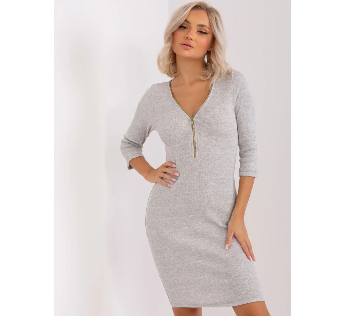 Sukienka EM SK HS 20 model 18781150 jasny szary - FPrice Sukienka EM SK HS 20 model 18781150 jasny szary - FPrice