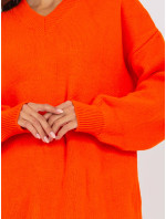 Oranžové pletené oversize šaty RUE PARIS