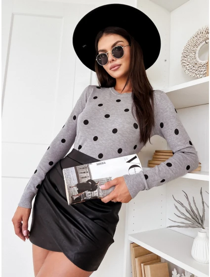 Dámsky sveter Athena sivý FashionStreet MY2051