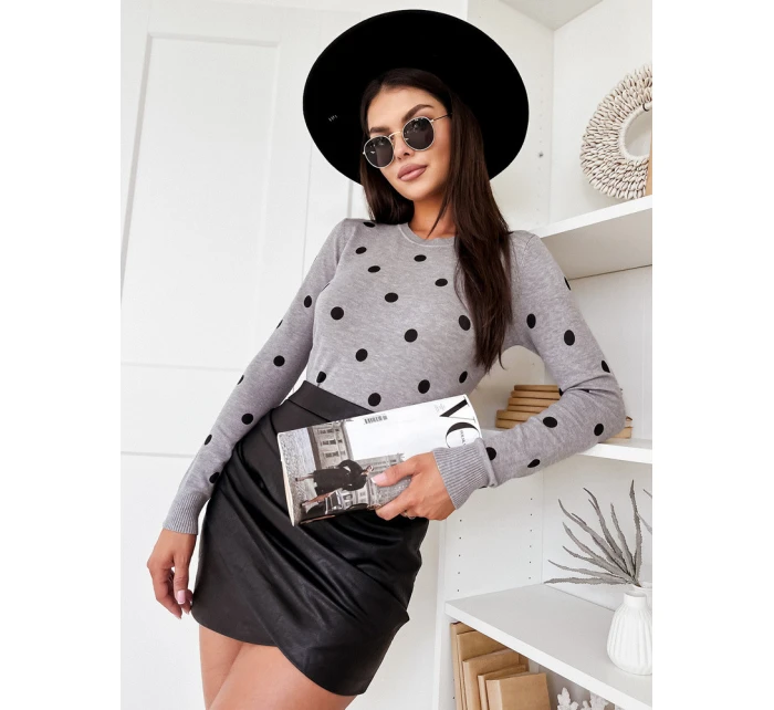 Dámsky sveter Athena sivý FashionStreet MY2051