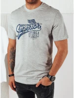 Dstreet šedé pánské tričko s potiskem model 21973573 - FashionStreet