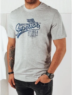 FashionStreet šedé pánske tričko s potlačou RX5365