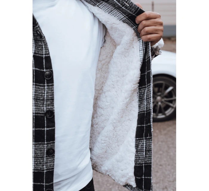 Pánska zateplená bunda s kapucňou čierna FashionStreet TX4956