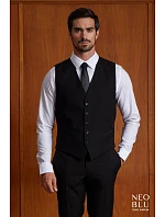 Max Men Pánská vesta model 22500428 deep black - NEOBLU