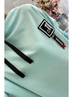 Oversize mikina s asymetrickými boky mint Oversize mikina s asymetrickými boky mint